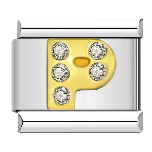 Gold Studded "P"
